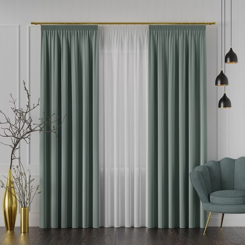 LIMA Tkanina na zasłony, wys. 300cm, kolor 020 szałwiowa zieleń 318287/TDP/020/000300/1