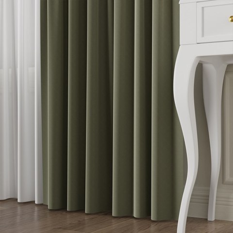 LIMA Tkanina na zasłony, wys. 300cm, kolor ciemny oliwkowy 318287/TDP/021/000300/1