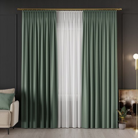 LIMA Tkanina na zasłony, wys. 300cm, kolor 022 zielony 318287/TDP/022/000300/1