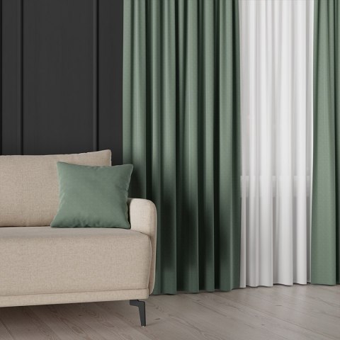 LIMA Tkanina na zasłony, wys. 300cm, kolor 022 zielony 318287/TDP/022/000300/1