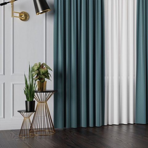 LIMA Tkanina na zasłony, wys. 300cm, kolor 024 petrol 318287/TDP/024/000300/1