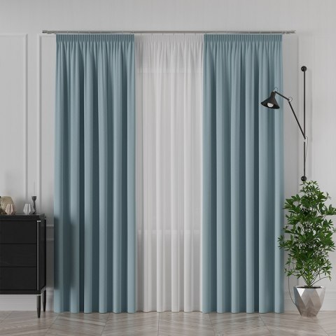 LIMA Tkanina na zasłony, wys. 300cm, kolor 027 niebieski 318287/TDP/027/000300/1