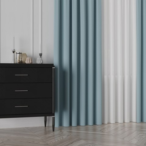 LIMA Tkanina na zasłony, wys. 300cm, kolor 027 niebieski 318287/TDP/027/000300/1