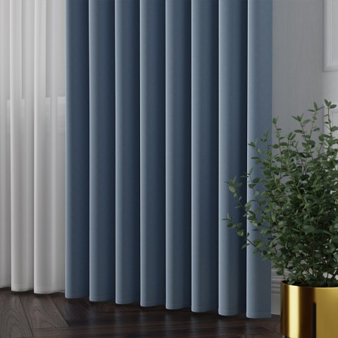 LIMA Tkanina na zasłony, wys. 300cm, kolor 028 ciemny niebieski 318287/TDP/028/000300/1