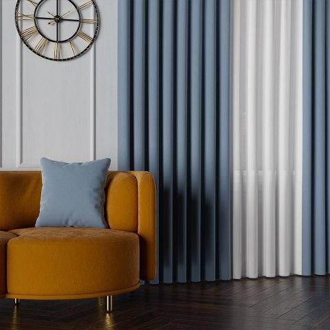 LIMA Tkanina na zasłony, wys. 300cm, kolor 028 ciemny niebieski 318287/TDP/028/000300/1