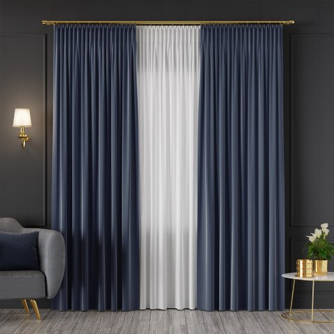 LIMA Tkanina na zasłony, wys. 300cm, kolor 029 granatowy 318287/TDP/029/000300/1
