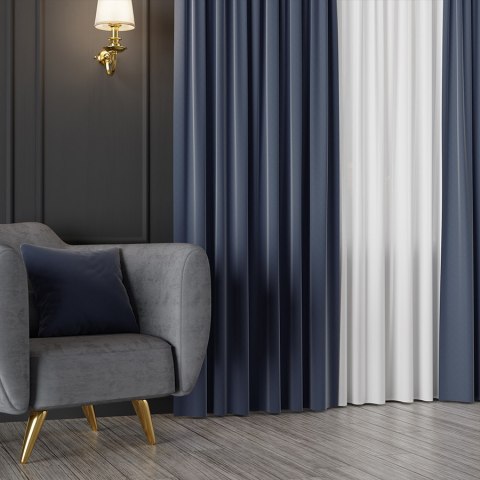 LIMA Tkanina na zasłony, wys. 300cm, kolor 029 granatowy 318287/TDP/029/000300/1