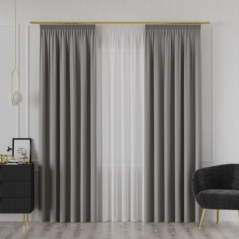 LIMA Tkanina na zasłony, wys. 300cm, kolor 030 szary 318287/TDP/030/000300/1