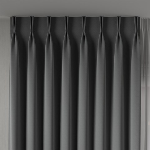 LIMA Tkanina na zasłony, wys. 300cm, kolor 031 ciemny szary 318287/TDP/031/000300/1