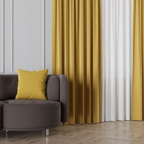 LIMA Tkanina na zasłony, wys. 300cm, kolor 032 szafranowy żółty 318287/TDP/032/000300/1