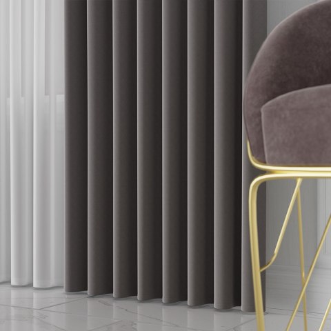 LIMA Tkanina na zasłony, wys. 300cm, kolor 035 chłodny brązowy 318287/TDP/035/000300/1