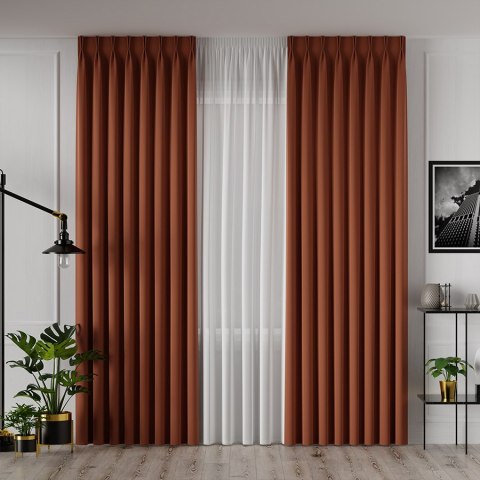 LIMA Tkanina na zasłony, wys. 300cm, kolor 036 rdzawy 318287/TDP/036/000300/1