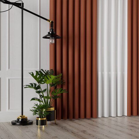 LIMA Tkanina na zasłony, wys. 300cm, kolor 036 rdzawy 318287/TDP/036/000300/1