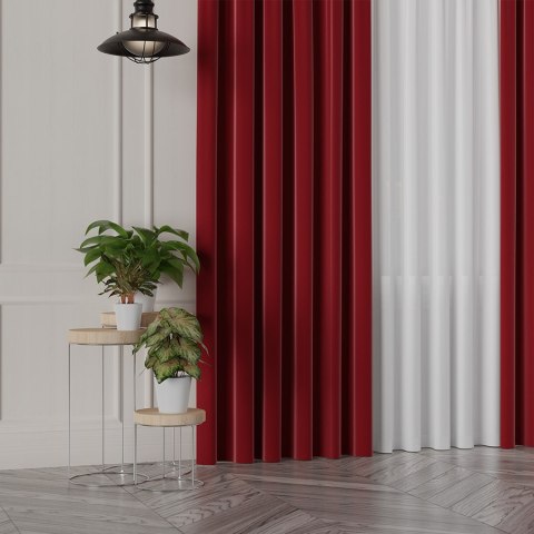 LIMA Tkanina na zasłony, wys. 300cm, kolor 046 czerwony 318287/TDP/046/000300/1
