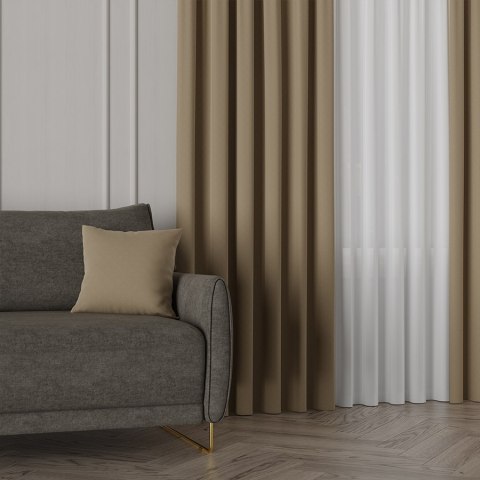 LIMA Tkanina na zasłony, wys. 300cm, kolor 051 ciepły brązowy 318287/TDP/051/000300/1