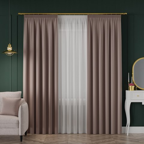 LIMA Tkanina na zasłony, wys. 300cm, kolor 062 ciemny pudrowy różowy 318287/TDP/062/000300/1