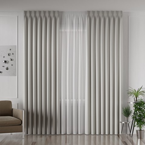 LIMA Tkanina na zasłony, wys. 300cm, kolor 070 ciepły jasny szary 318287/TDP/070/000300/1