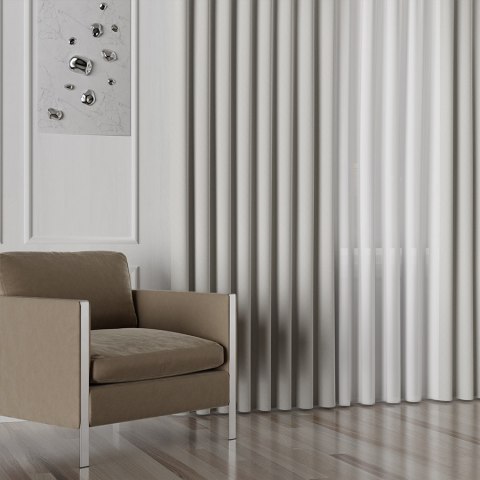 LIMA Tkanina na zasłony, wys. 300cm, kolor 070 ciepły jasny szary 318287/TDP/070/000300/1