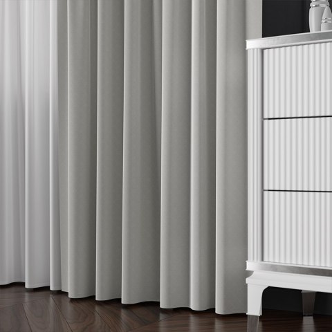 LIMA Tkanina na zasłony, wys. 300cm, kolor 071 pastelowy szary 318287/TDP/071/000300/1