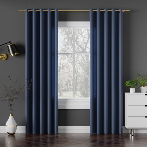 LOTUS Wodoodporna tkanina dekoracyjna, wys. 300cm, kolor 018 granatowy TD0008/TDP/018/000300/1