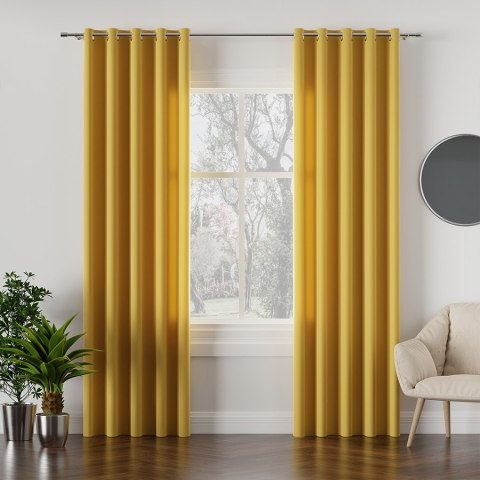 LOTUS Wodoodporna tkanina dekoracyjna, wys. 300cm, kolor 020 żółty TD0008/TDP/020/000300/1