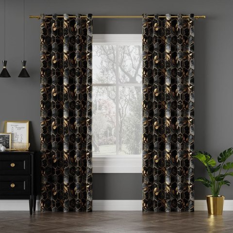 MAXIM Tkanina na zasłony dimout/blackout, szer.145cm, kolor ciemny szary D00114/BLC/002/145000/1