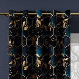 MAXIM Tkanina dekoracyjna dimout/blackout, szer.145cm, kolor granatowy D00114/BLC/003/145000/1