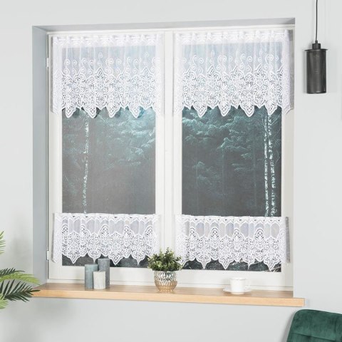 Zazdrostka żakardowa, pasowa, wys. 30cm, kolor biały 018495/000/001/000030/1