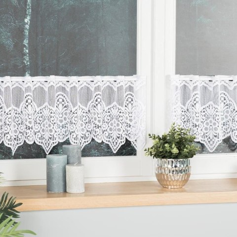 Zazdrostka żakardowa, pasowa, wys. 30cm, kolor biały 018495/000/001/000030/1