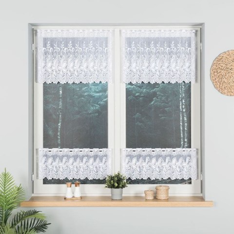 Zazdrostka żakardowa, pasowa, wys. 50cm, kolor biały 018227/000/001/000050/1