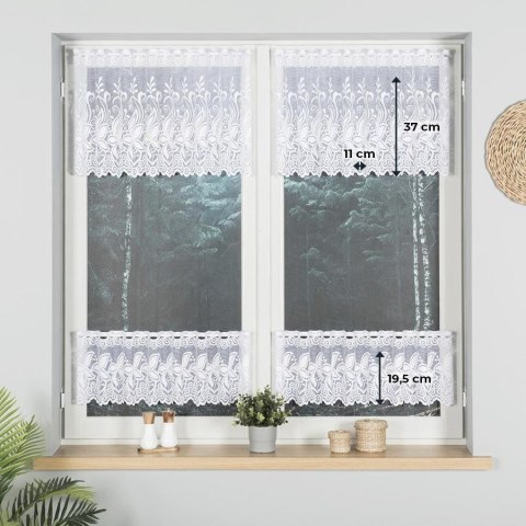 Zazdrostka żakardowa, pasowa, wys. 50cm, kolor biały 018227/000/001/000050/1