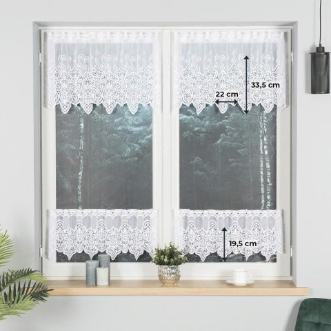 Zazdrostka żakardowa, pasowa, wys. 50cm, kolor biały 018495/000/001/000050/1