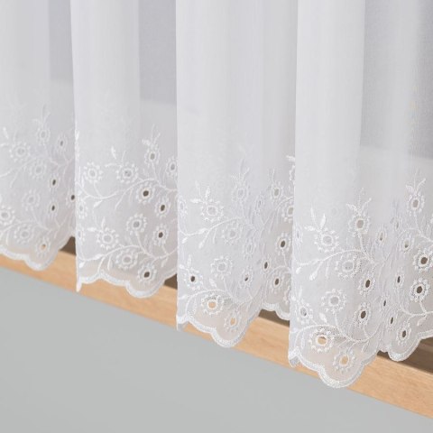 Firanka haftowana, pasowa, wys.160cm, kolor biały 112746/000/001/000160/1