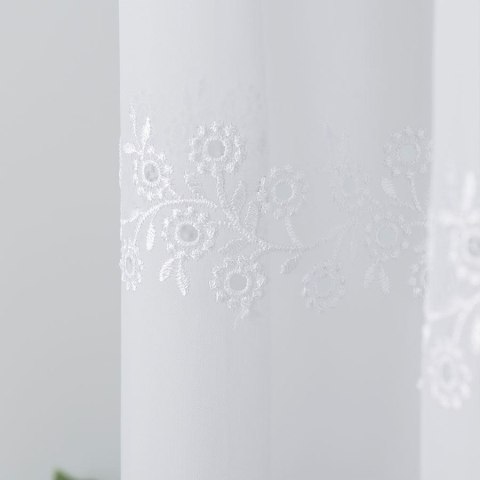 Firanka haftowana, pasowa, wys.160cm, kolor biały 112746/000/001/000160/1