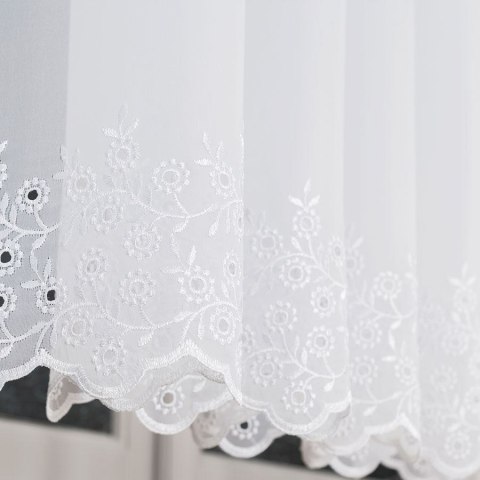 Firanka haftowana, pasowa, wys.160cm, kolor biały 112746/000/001/000160/1