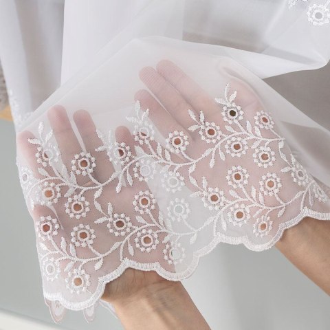 Firanka haftowana, pasowa, wys.160cm, kolor biały 112746/000/001/000160/1