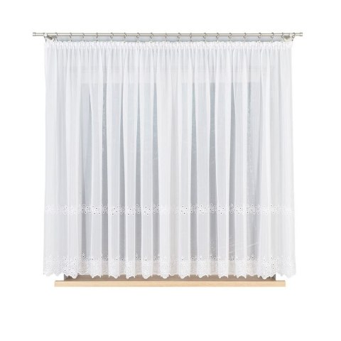 Firanka haftowana, pasowa, wys.160cm, kolor biały 112746/000/001/000160/1