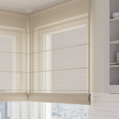 LINO Tkanina na zasłony, wys. 190cm, kolor beżowy, 036148 D00L96/LIN/003/000190/1