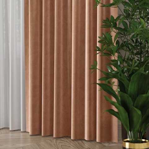 VELVET Tkanina na zasłony, wys. 300cm, kolor 006 ciemny beżowy VELVET/TZP/006/000300/1