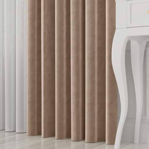 VELVET Tkanina na zasłony, wys. 300cm, kolor 009 kawa z mlekiem VELVET/TZP/009/000300/1