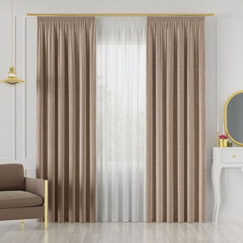 VELVET Tkanina na zasłony, wys. 300cm, kolor 009 kawa z mlekiem VELVET/TZP/009/000300/1
