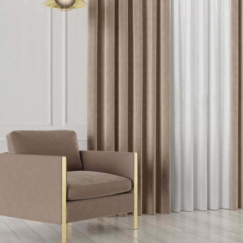 VELVET Tkanina na zasłony, wys. 300cm, kolor 009 kawa z mlekiem VELVET/TZP/009/000300/1