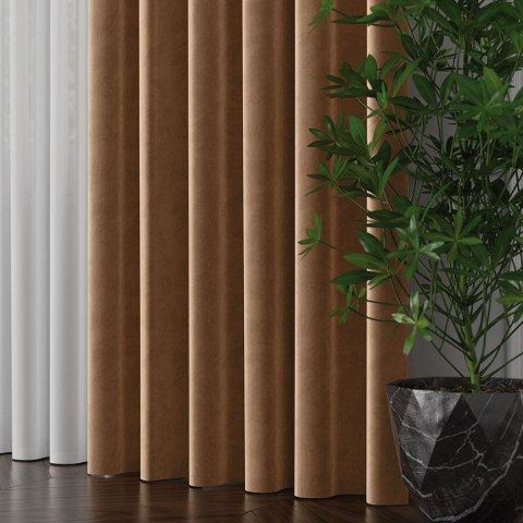 VELVET Tkanina na zasłony, wys. 300cm, kolor 011 camelowy VELVET/TZP/011/000300/1