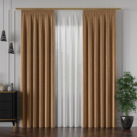 VELVET Tkanina na zasłony, wys. 300cm, kolor 011 camelowy VELVET/TZP/011/000300/1