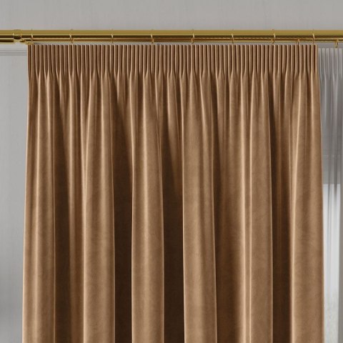VELVET Tkanina na zasłony, wys. 300cm, kolor 011 camelowy VELVET/TZP/011/000300/1