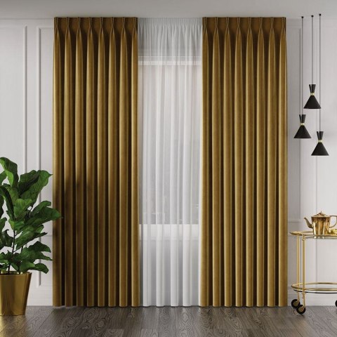 VELVET Tkanina na zasłony, wys. 300cm, kolor 012 khaki VELVET/TZP/012/000300/1