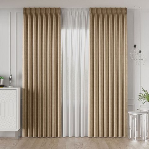 VELVET Tkanina na zasłony, wys. 300cm, kolor 013 ciepły beżowy VELVET/TZP/013/000300/1