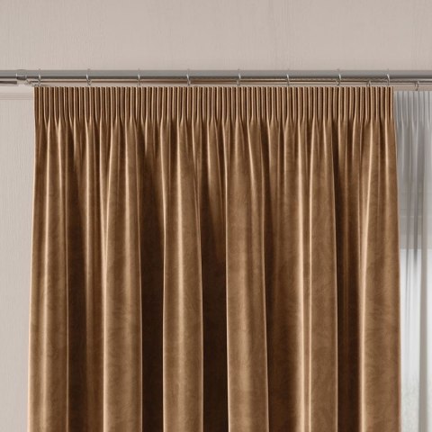 VELVET Tkanina na zasłony, wys. 300cm, kolor 015 ciepły brązowy VELVET/TZP/015/000300/1