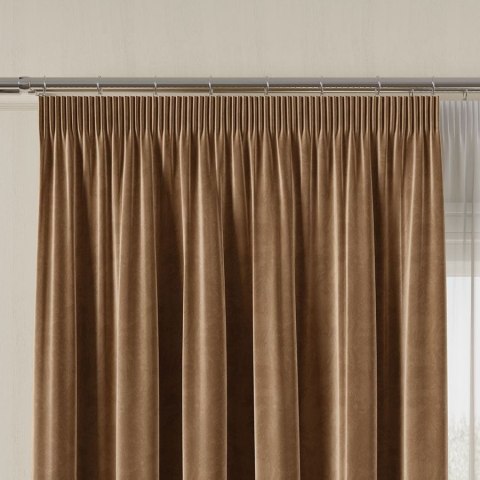 VELVET Tkanina na zasłony, wys. 300cm, kolor 016 brązowy VELVET/TZP/016/000300/1