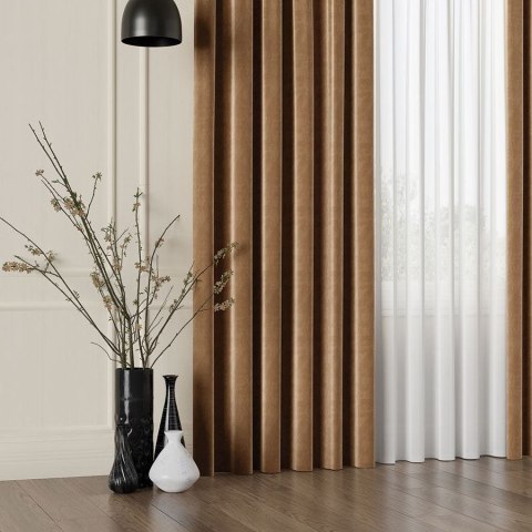 VELVET Tkanina na zasłony, wys. 300cm, kolor 016 brązowy VELVET/TZP/016/000300/1